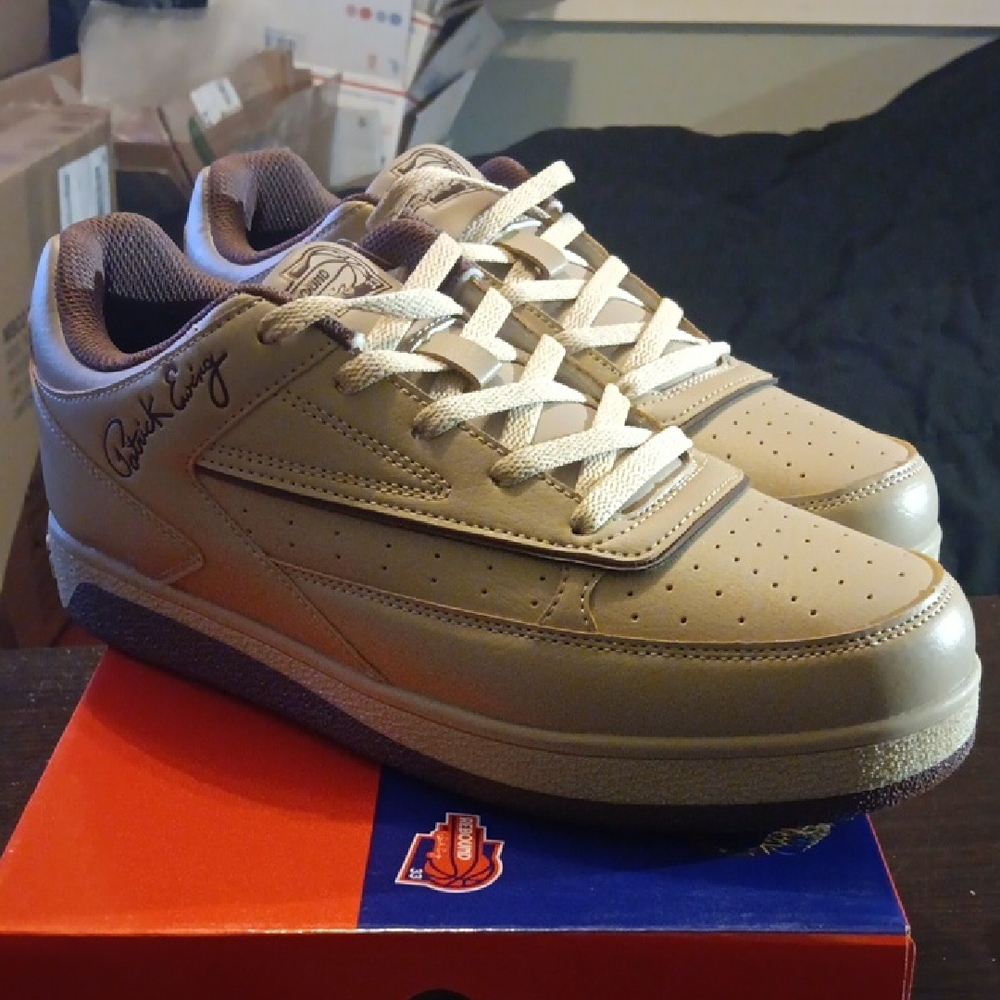Ewing Orion Low "Cream Maroon" Sneakers Mens 9 Womens 10.5 NWBOX - Picture 3 of 10